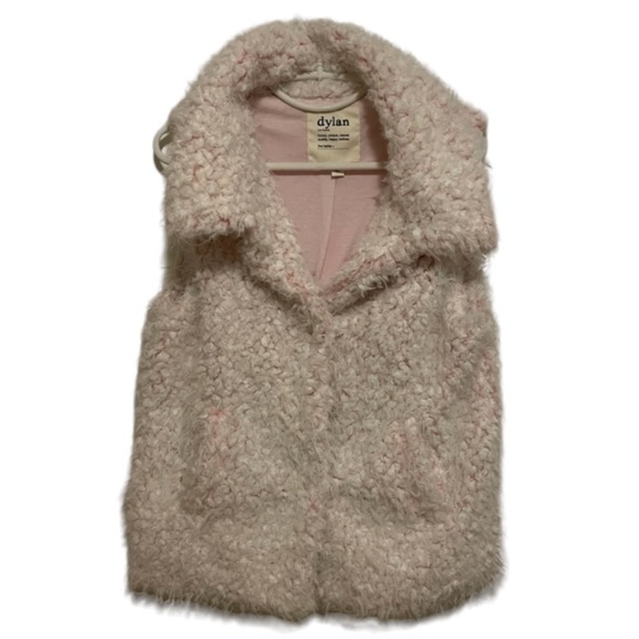 Dylan Size Small Luxe Pile Vest Pink Fuzzy Shag - Picture 4 of 8